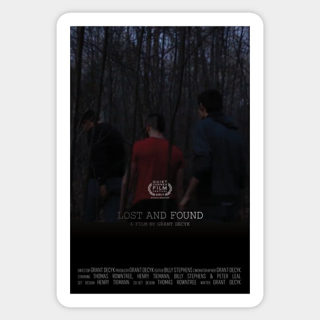 "Lost and Found" by Grant Decyk (Parish Hill) Sticker by QuietCornerFilmFestival